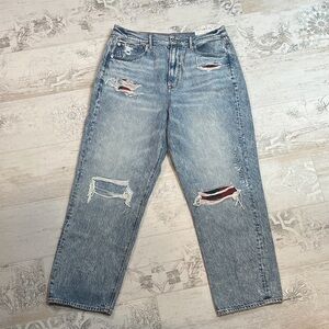 American Eagle Outfitters Stonewash Highest Rise 90s Boyfriend Jeans Size 14